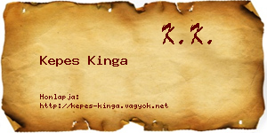 Kepes Kinga névjegykártya